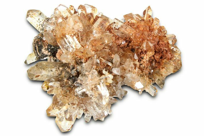 Sparkling Orange Creedite Crystal Cluster - Durango, Mexico #360624
